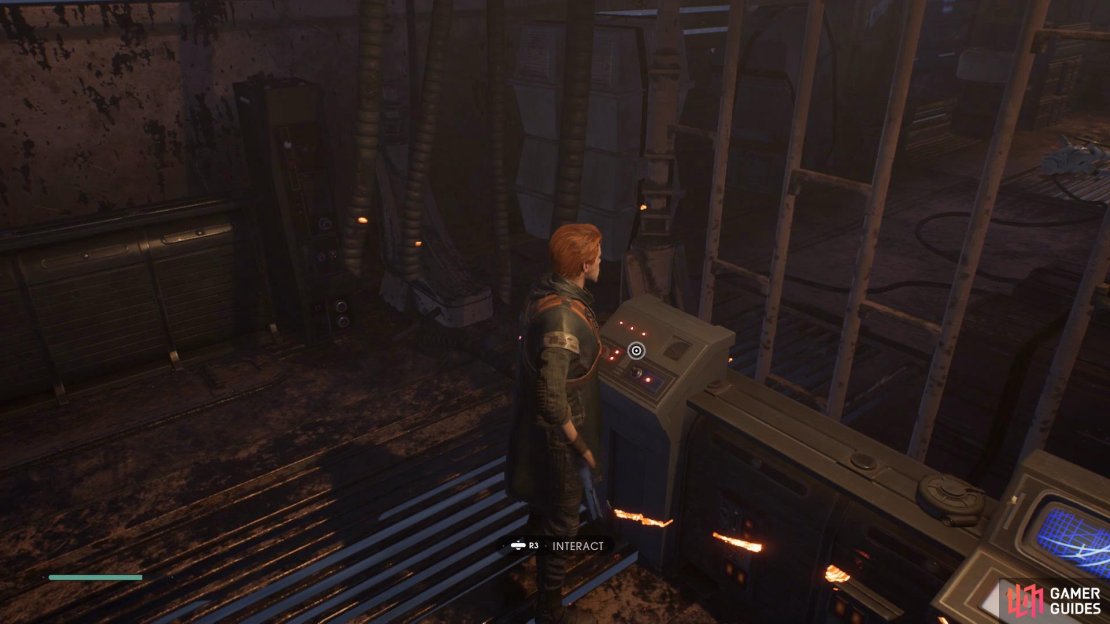 Interact with the control panel to open the door, 