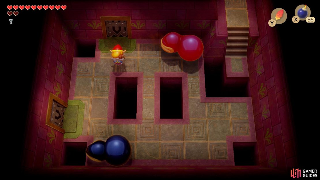 Place the Bombs in front of the Dodongo Snakes to make them consume it,