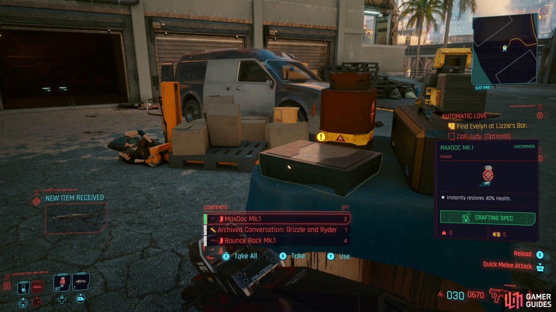 Search the container once the area is clear