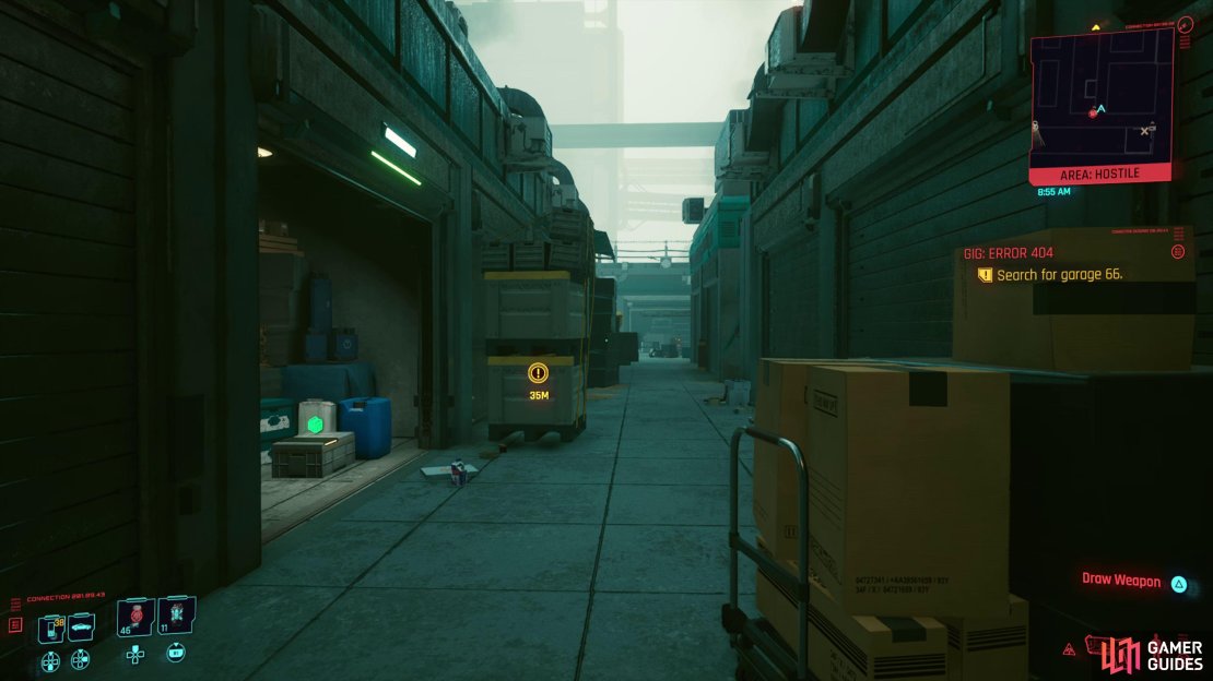 Use the crate on the left to climb up onto the roof 