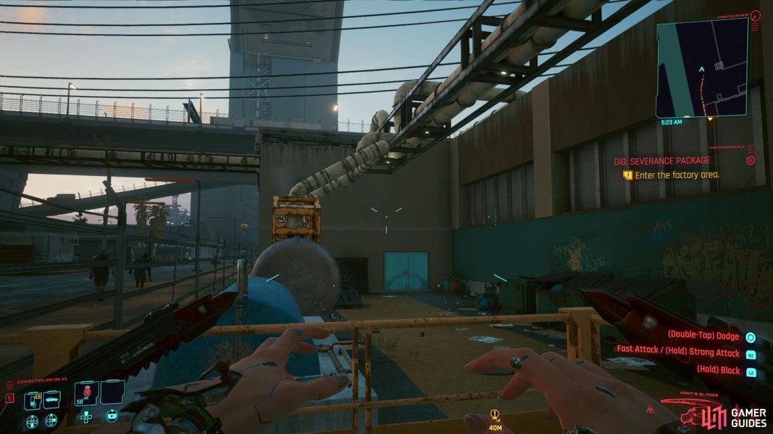 Use this pipe to jump over the fence 