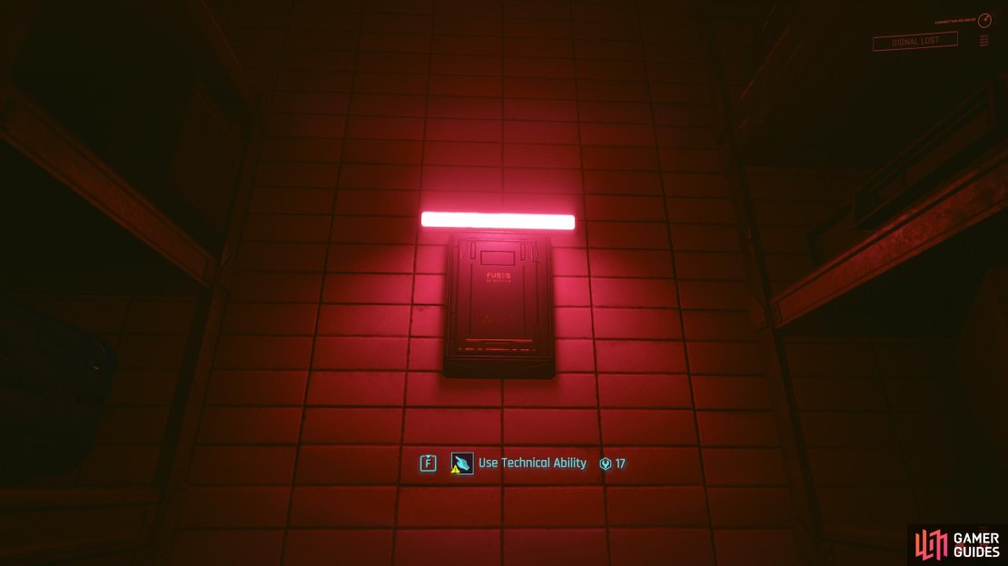 In the storage room in the Engineering Sector, you&rsquo;ll find a switch requiring 17 Technical.