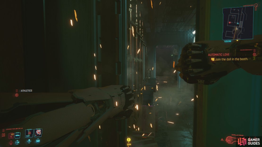 You can get into the back room by forcing a door,