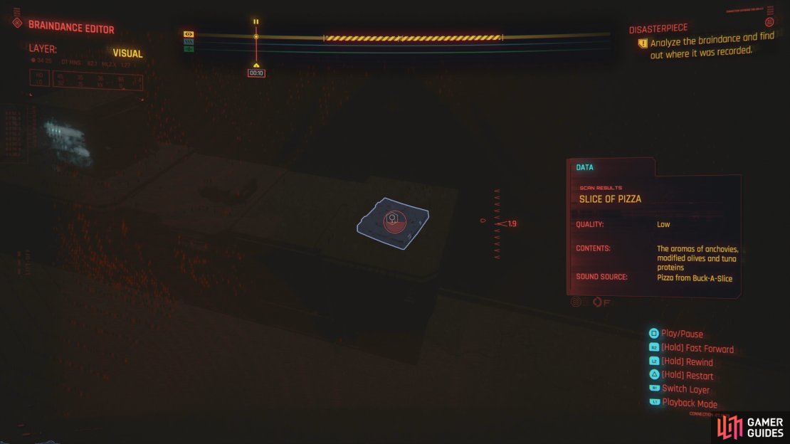 While editing the XBD, scan a pizza,