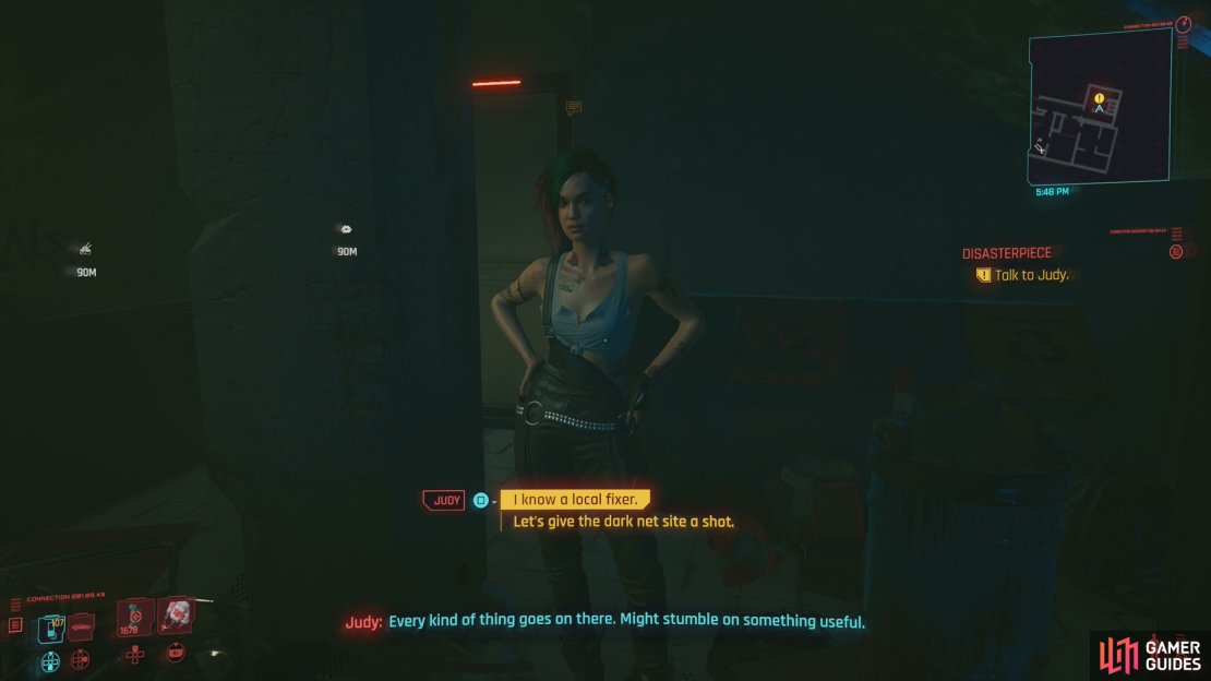 Talk to Judy after leaving Fingers&rsquo; office and you&rsquo;ll get a choice determining how you&rsquo;ll proceed.