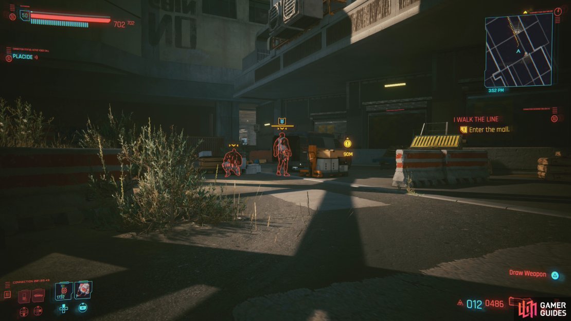 You can sneak past some gangers in the loading area,