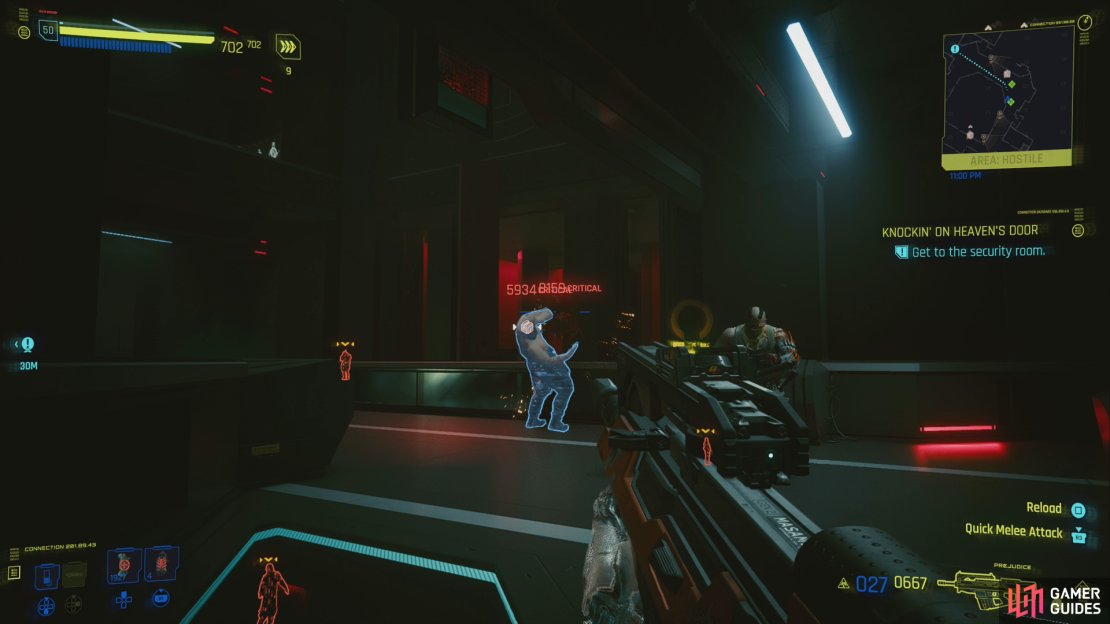 On the floor with the security room, dispatch a Juggernaut,