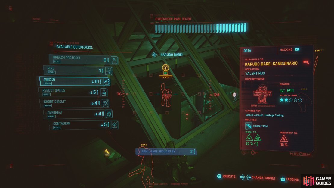 Climb on the roof to get a vantage, or use legendary Ping and you can take down Kaburo with quickhacks.