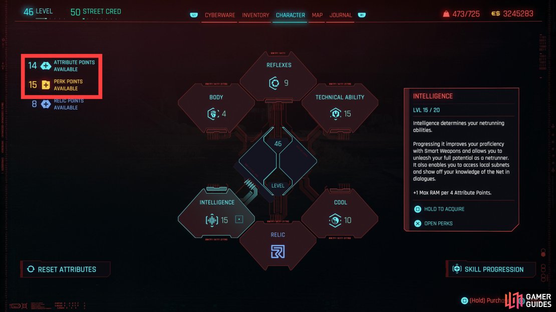 You&rsquo;ll gain an attribute point and a perk point every time you level up.