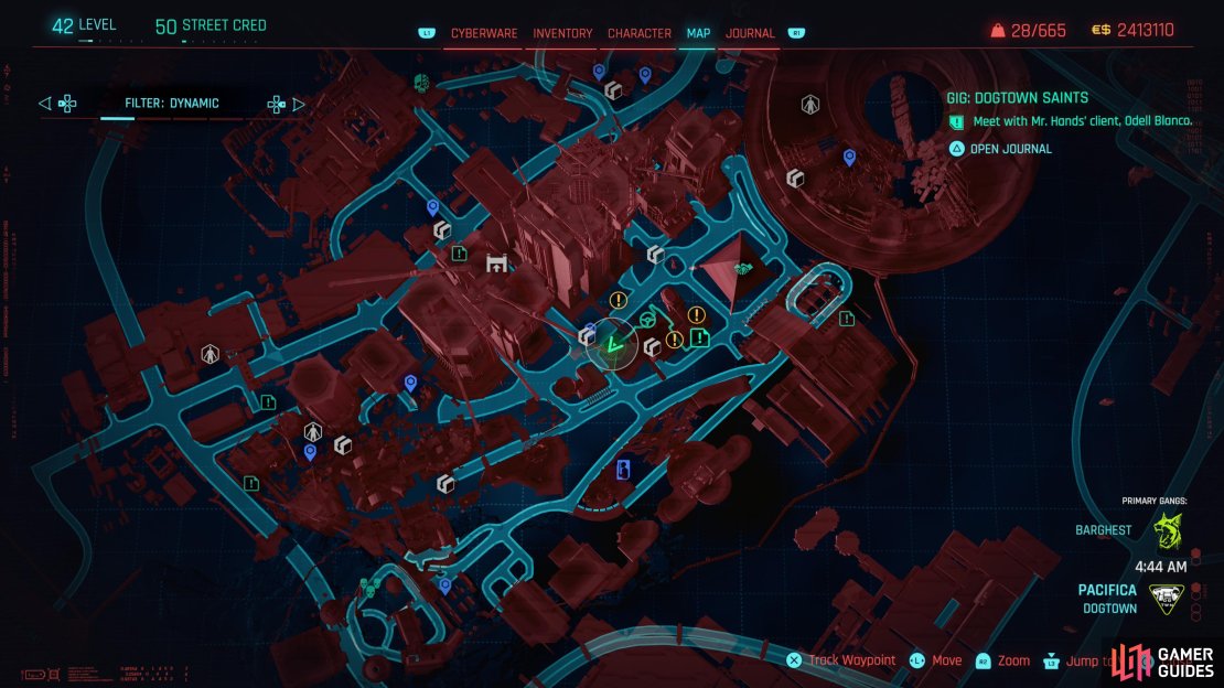 The location of the Kyubi X-Mod2 on the map.