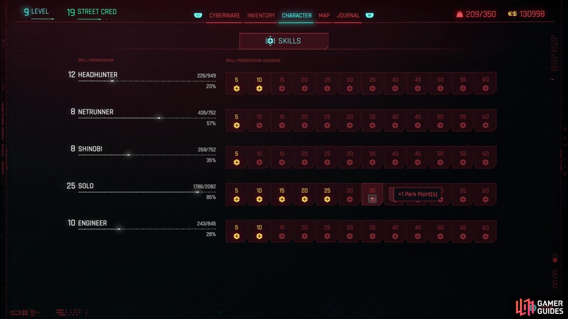 In Patch 2.0, skills have been reworked into a mere five trees that offer bonuses at every fifth rank.