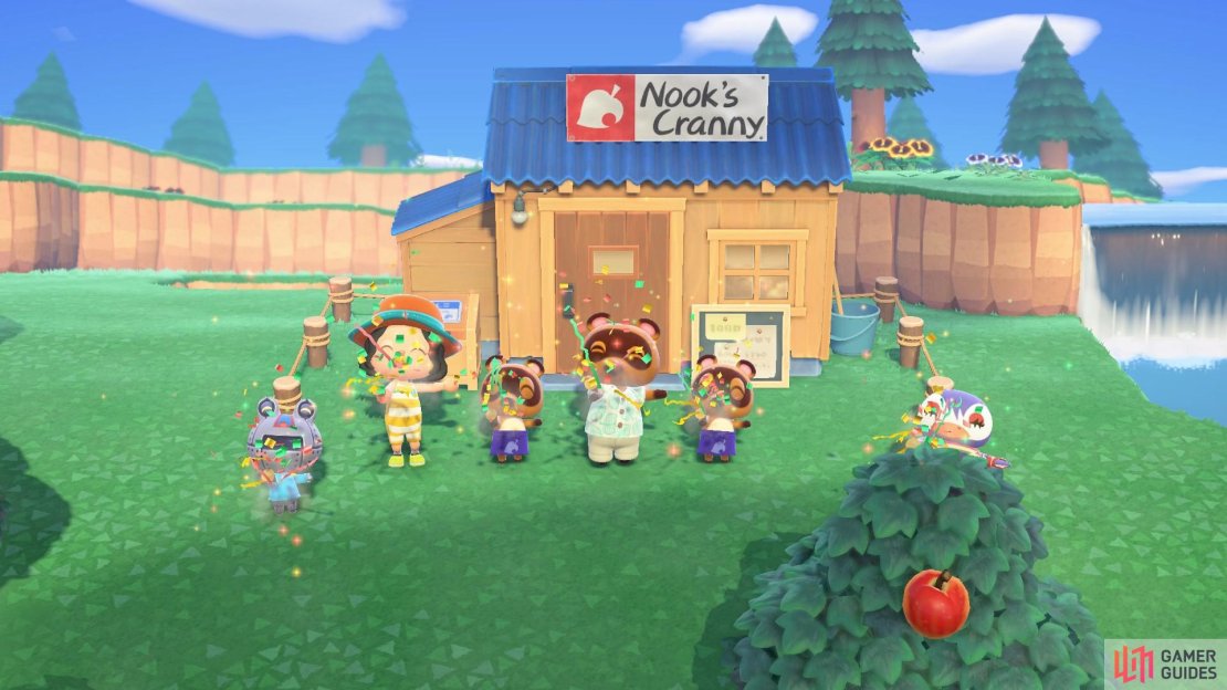 All the island residents will gather to celebrate the opening of Nook&rsquo;s Cranny.