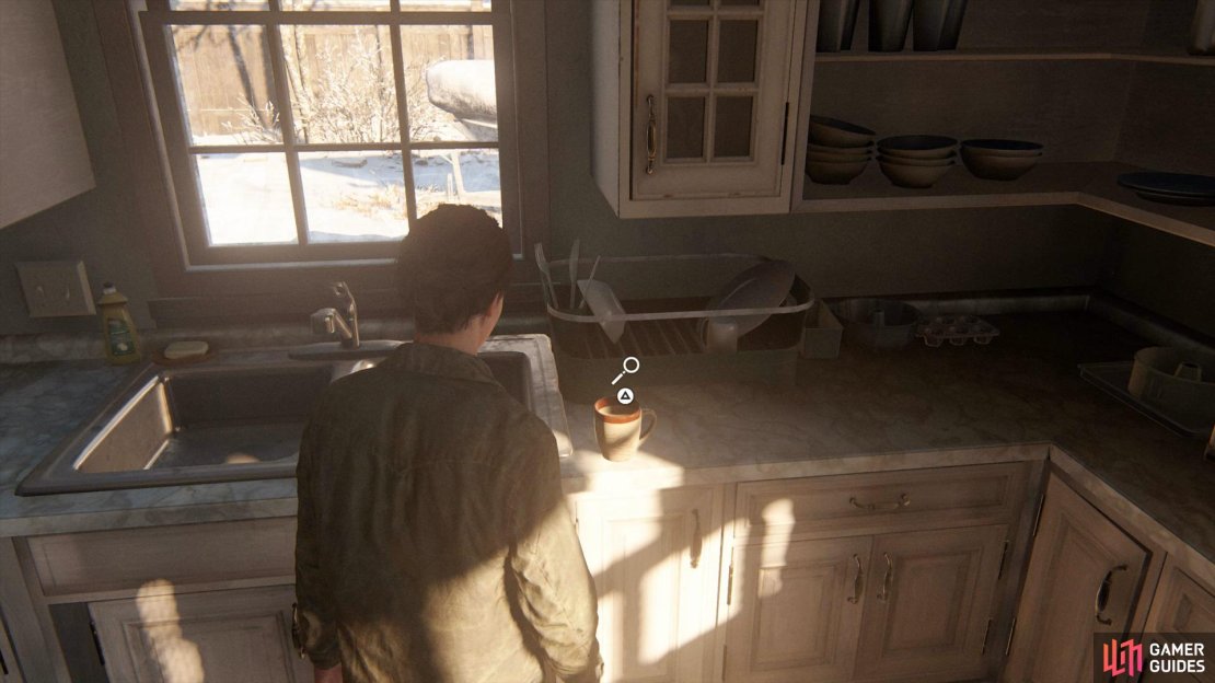 Interact with the cup in the kitchen to add an entry to your journal