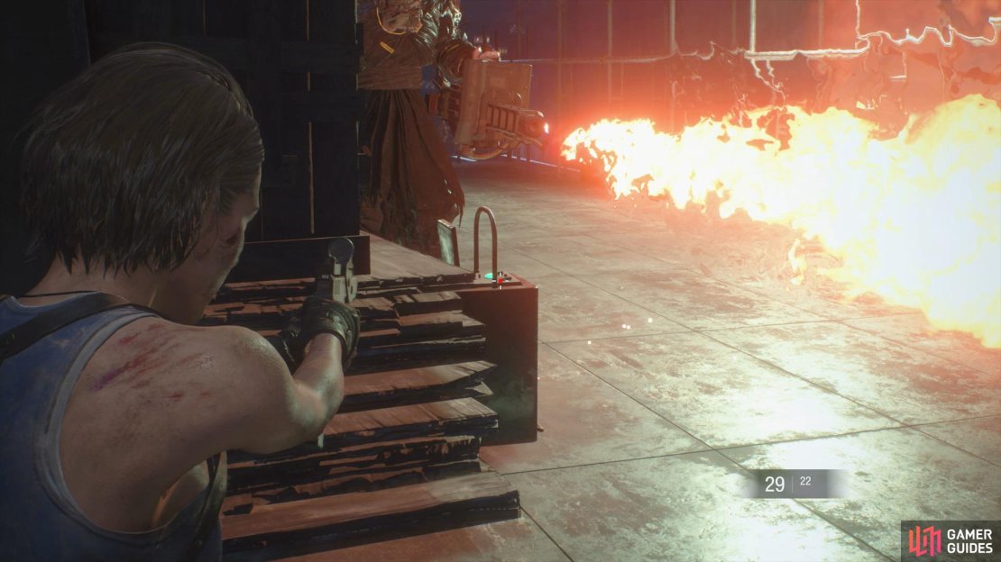Shoot the generator to stun the Nemesis 