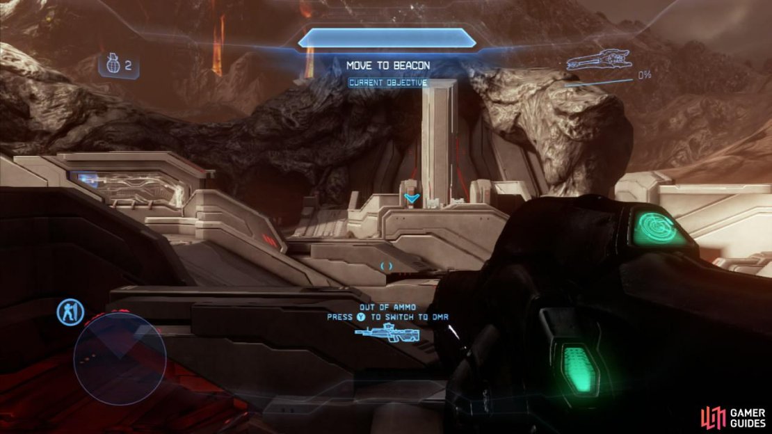 Essentially the same as the sniper rifle, but without the ammo clip. Instead it uses plasma energy, meaning you&rsquo;ll never have to reload. The negatives though, similar to the other covenant weapons is that there is no way to pick up ammo for them and firing too much, too soon will result in the weapon overheating and being unusable for a short period of time.