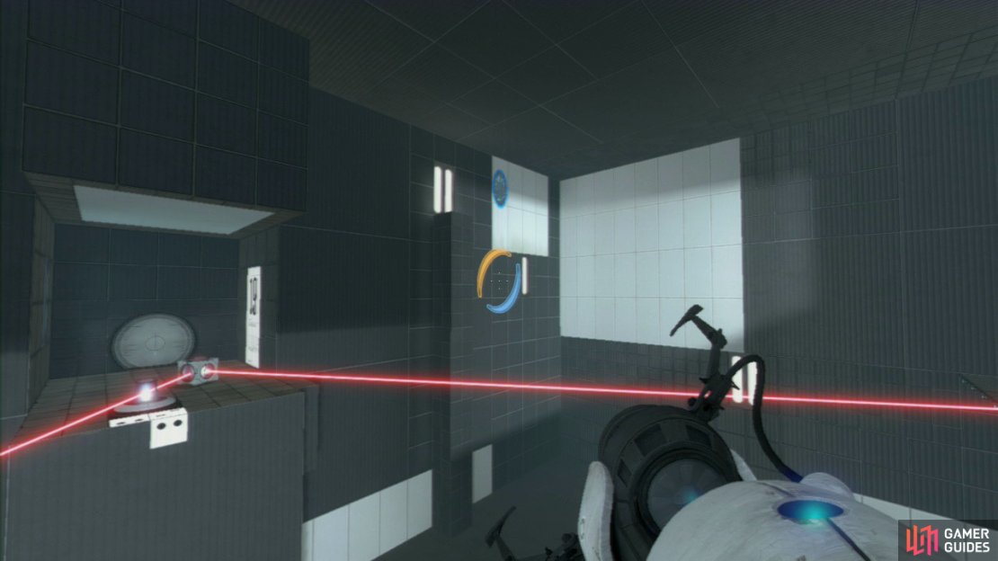 As you&rsquo;re descending, set the exit portal on the white wall that&rsquo;s facing directly opposite the exit (see screenshot above). The momentum will carry you right over to the exit!