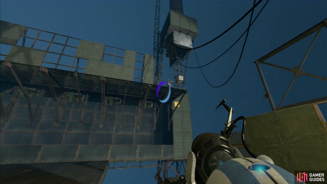 Player 2: Run to the end and ask player 1 to quickly press the other red button to release the crate from the dispenser above you. Catch the cube and then run back as fast as you can (as the platforms are on a short 15 second timer)! Once you&rsquo;re safely on the ground, simply drop the crate into the switch cradle to open the exit to the final chamber.