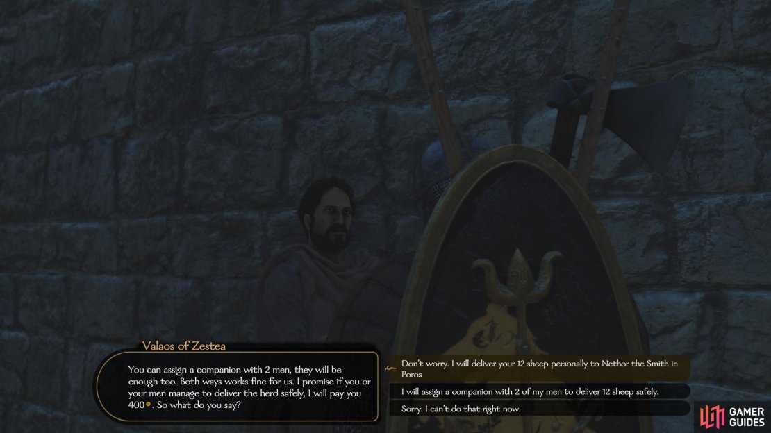 When you accept the quest, you will have the option to do it yourself or have one of your companions attempt it on your behalf.