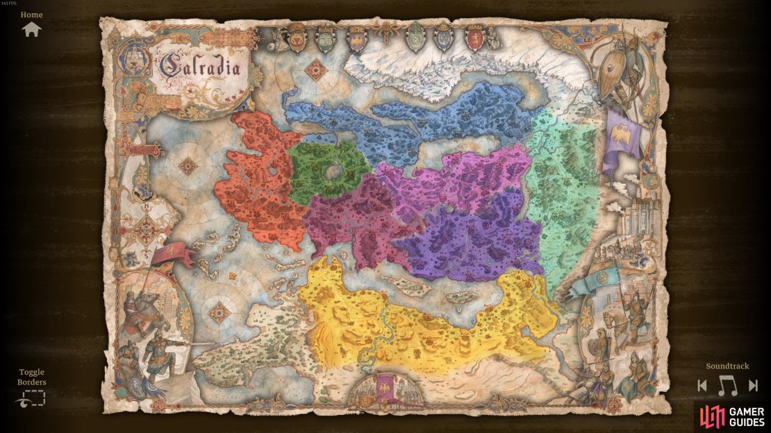 You can see the map with the faction boundaries defined.