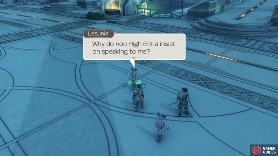 Lesunia will not speak with anyone but Melia, so make sure she&rsquo;s in the lead
