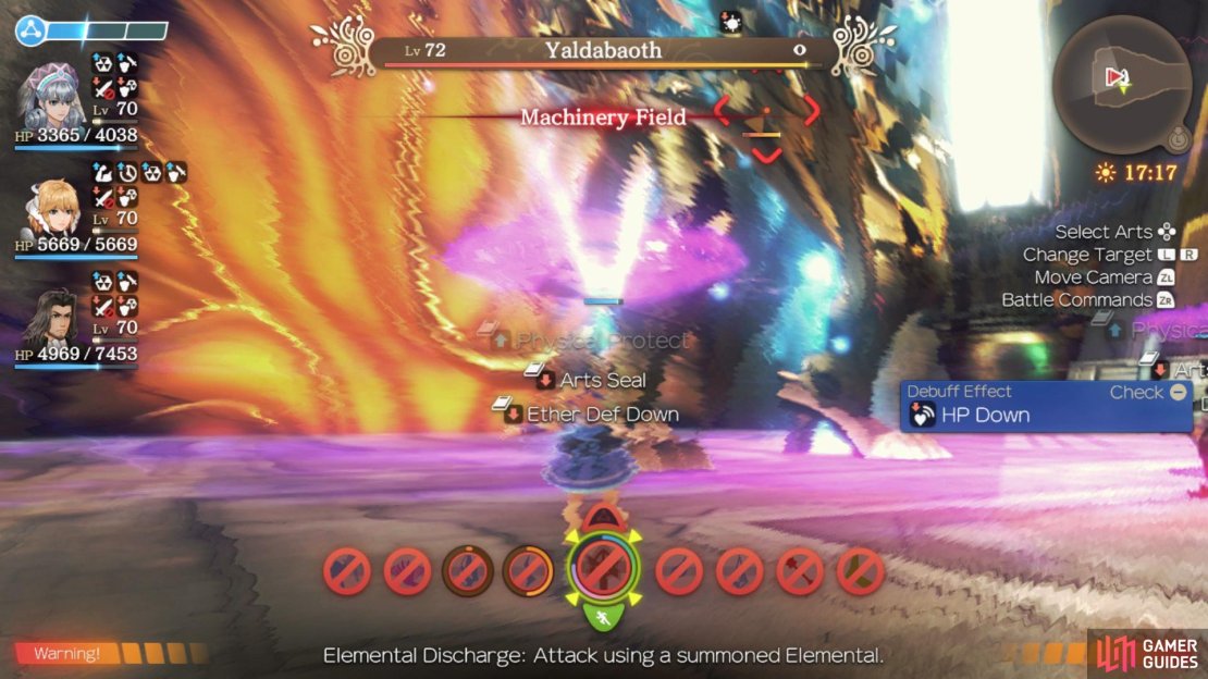 Yaldabaoth will start the battle with this to inflict Arts Seal