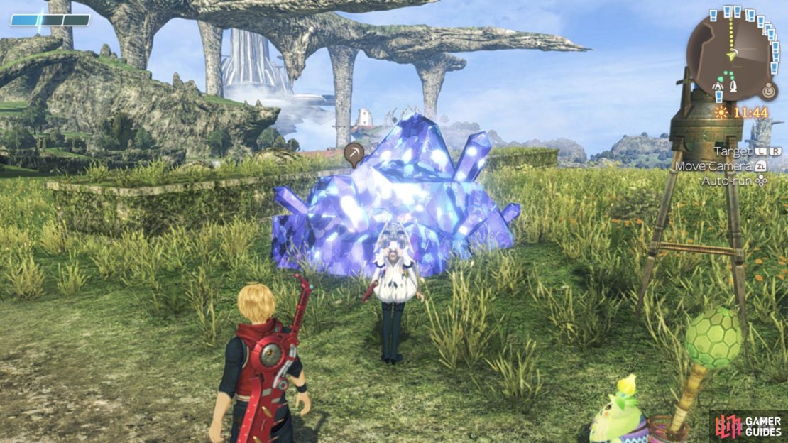 The Ether Deposits on the Bionis&rsquo; Shoulder can be mined for gems!