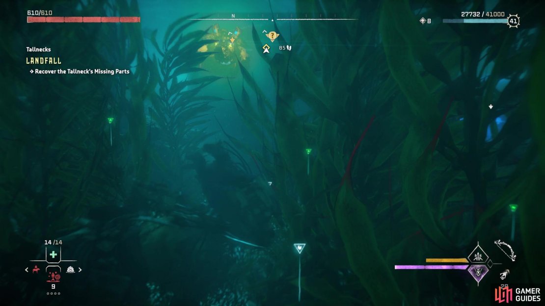 You can use the Stealth Kelp to hide from the Snapmaws