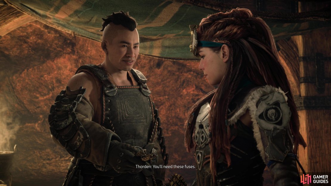 Meet with the trapped miners, whereupon Aloy will cook up a scheme for draining the mine.