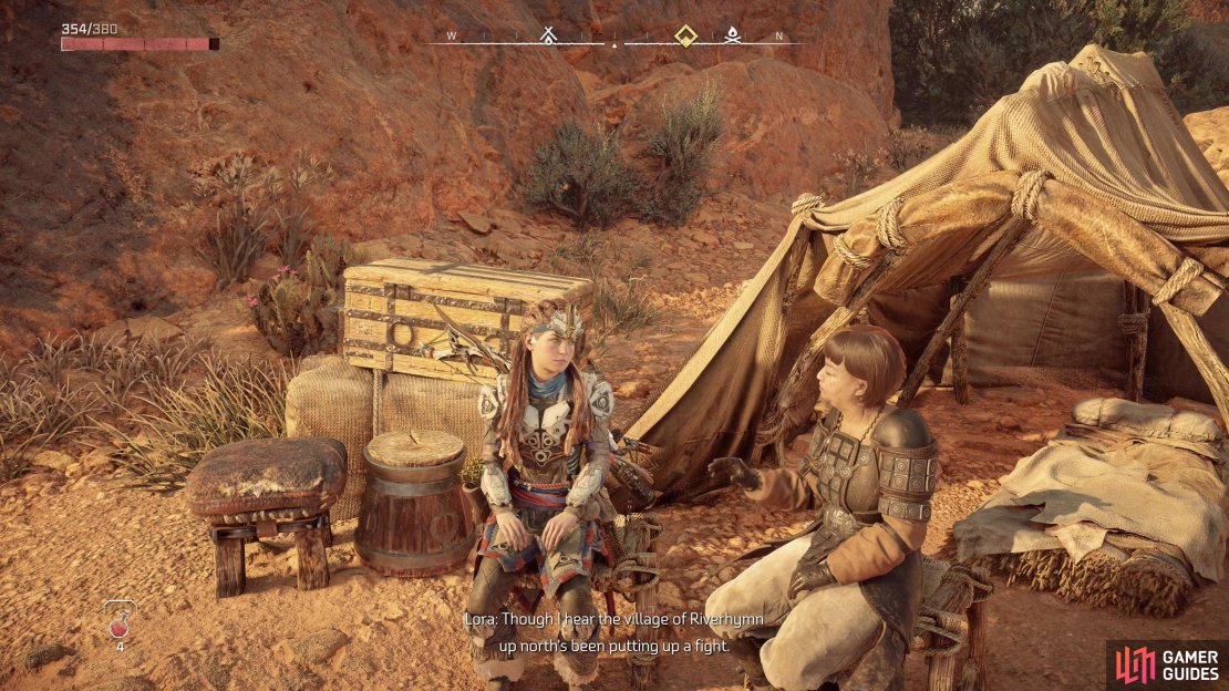 You can start &ldquo;The Roots that Bind&rdquo; by overhearing a rumor from Lora.