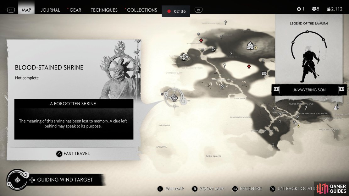 Head to Gonoura Cape to find the Blood-Stained Shrine