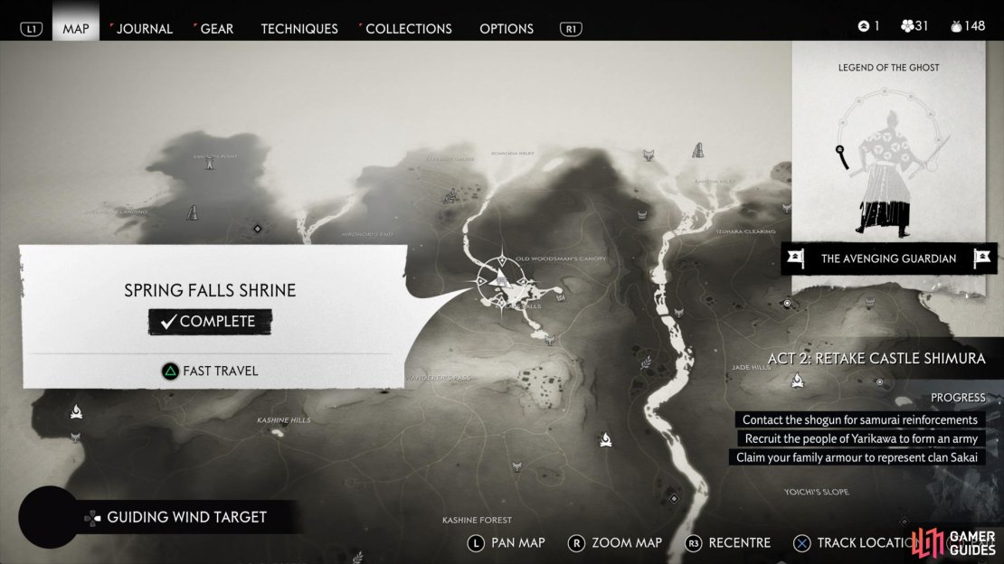 Head North of Kukai&rsquo;s Falls to find the Shrine