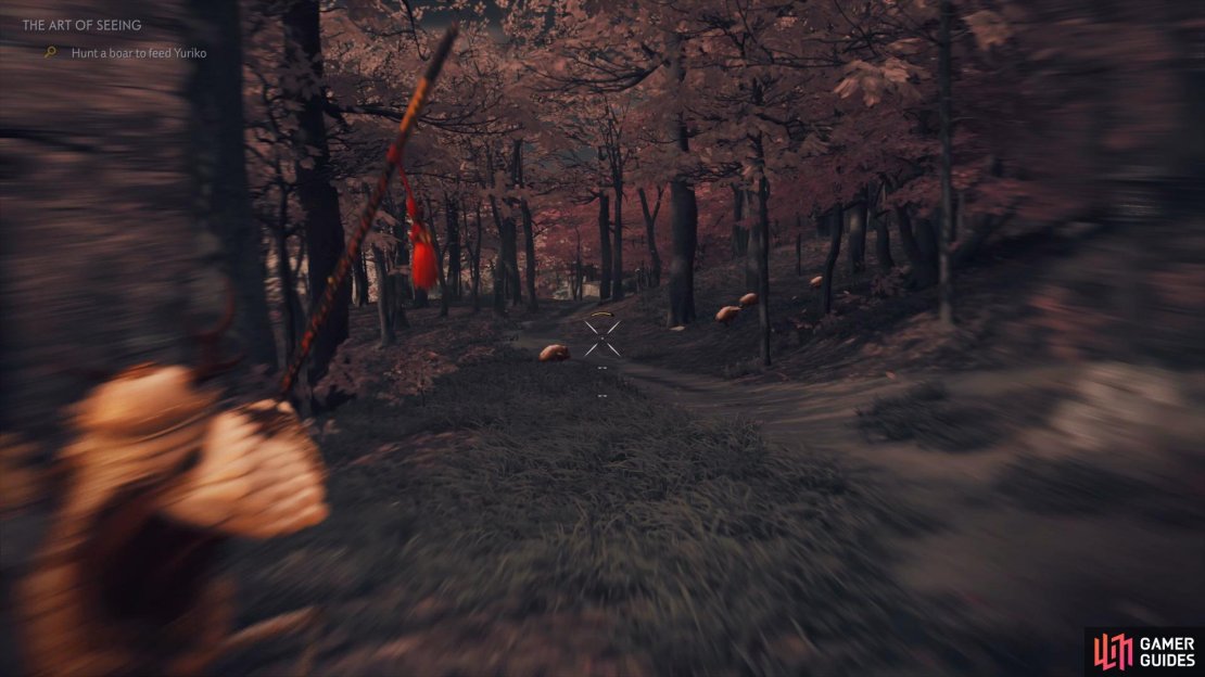Hunt a boar for Yuriko to eat