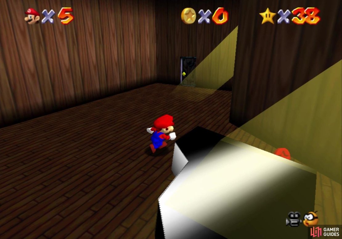The first coin will be behind the possessed piano