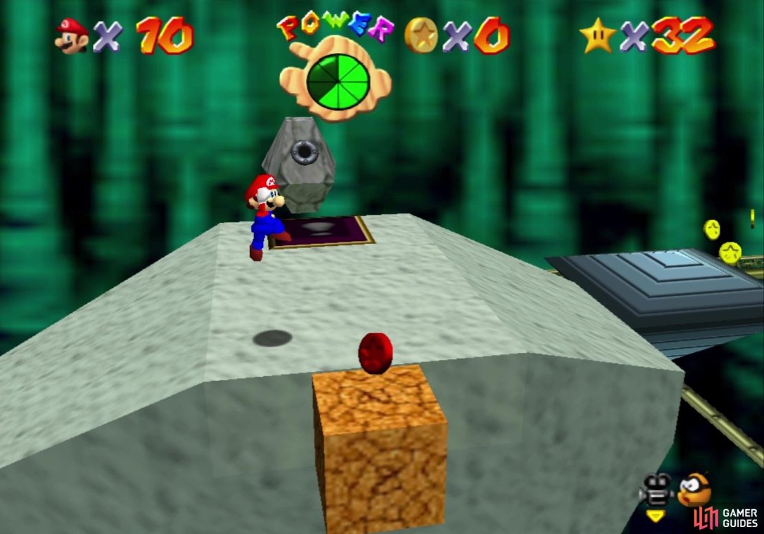 You need to press the purple button to grab the first coin