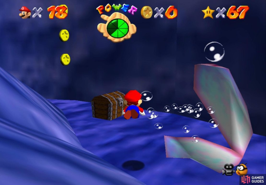 The first chest will be to the left of the Clam