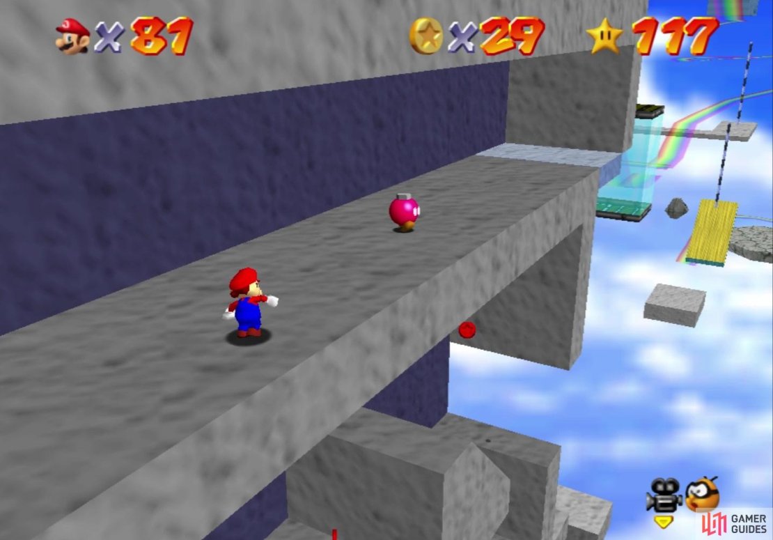 The Bob-Omb Buddy is found at the top portion of the maze
