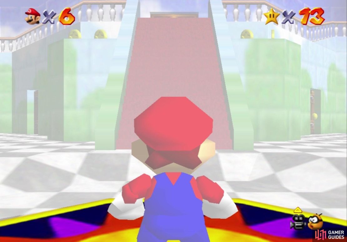 The light in the center of the foyer leads to the Wing Cap Course