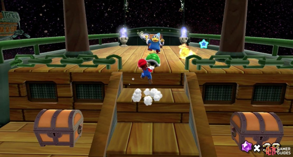 Even the Magikoopas aren&rsquo;t immune to the devastating green shells!