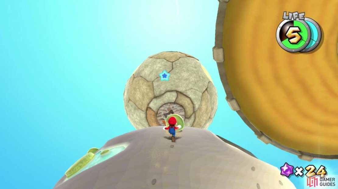 This would be the best angle to guarantee your coconut makes it to the other side