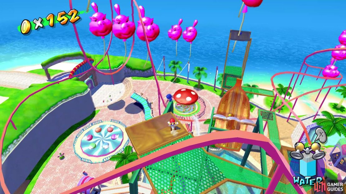Blue Coin #22 is found in the air above the pirate ships