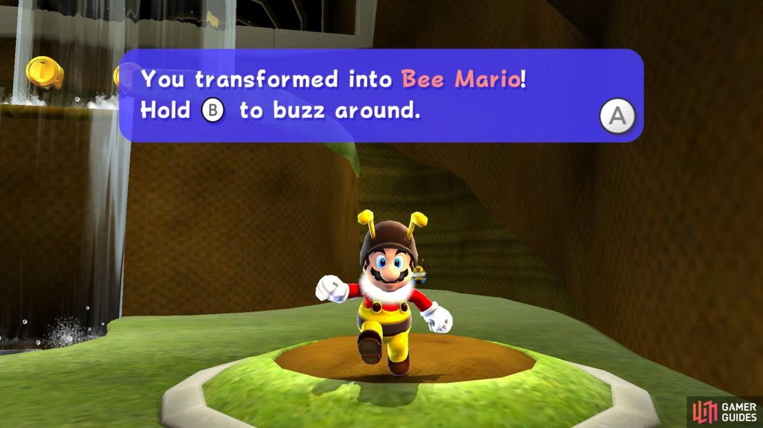 With Bee Mario, you&rsquo;ll be able to fly around!