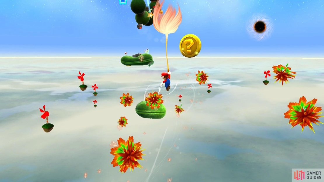 You&rsquo;ll need to grab all 5 coins to earn the Rainbow Star power up.