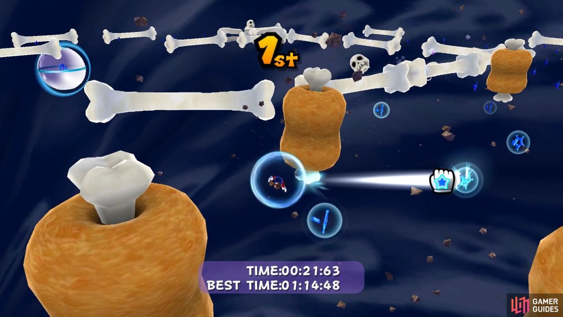 The Meat Obstacles will bounce you around.