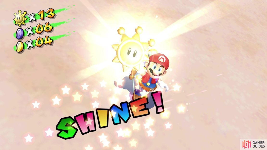 When you&rsquo;ve gotten rid of all 6 of the plungelos, you&rsquo;ll be able to grab a Shine from the beach!