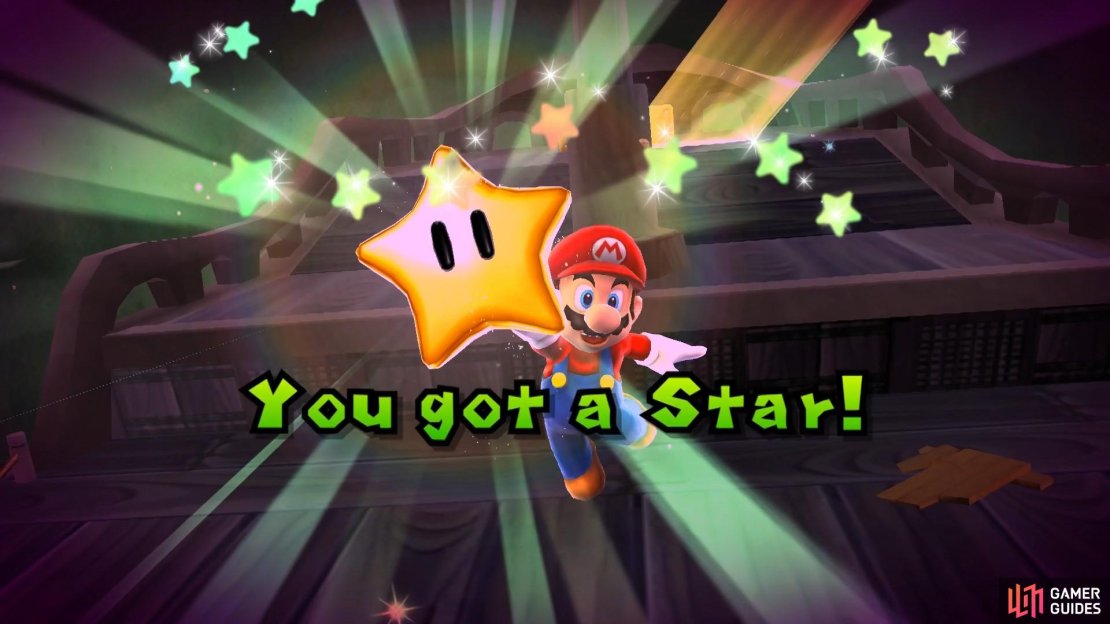 Grab the Power Star from the deck of the ship when you&rsquo;ve collected all Purple Coins!