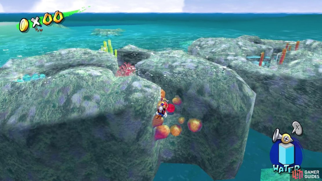 The first red coin you&rsquo;ll spot is in between a few red anemones. 