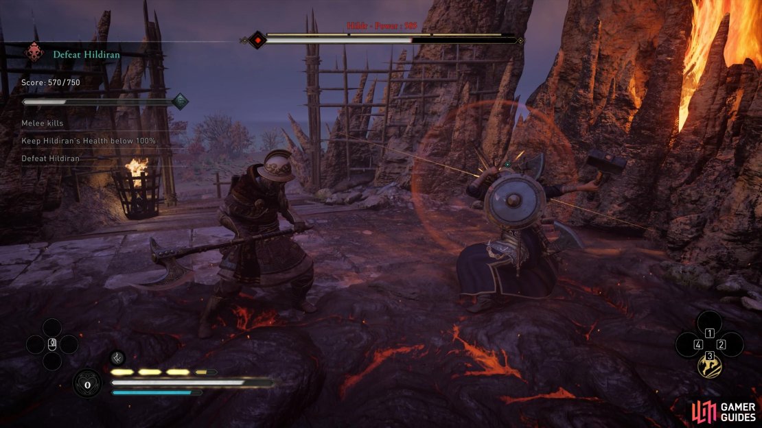 You can try to parry Hildiran attacks, but you&rsquo;re better off dodging them to avoid taking damage.