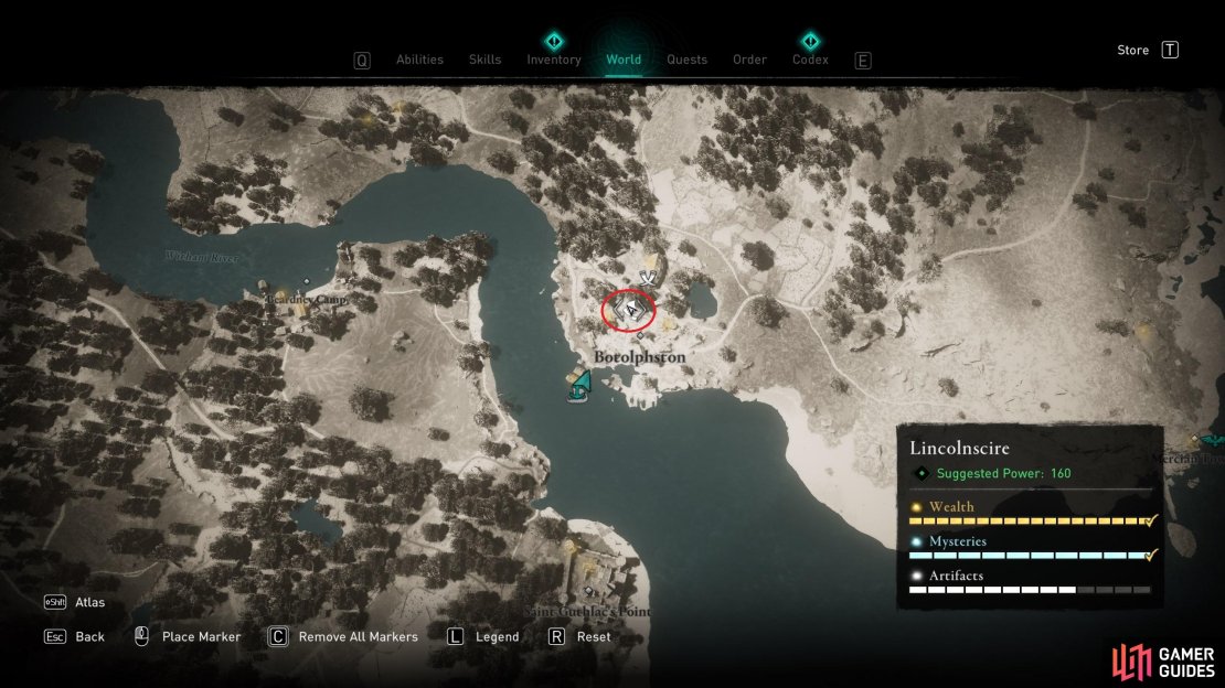 The location of the flying paper at Botolphston.