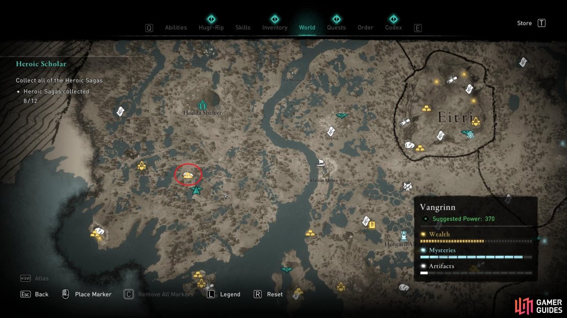 The location of the camp, south of the Hodda Shelter in Vangrinn.