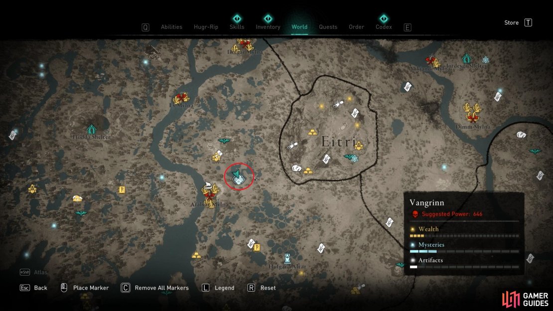 The location of the Dwarf in Distress: Carr mystery in Vangrinn.